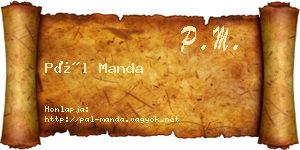 Pál Manda névjegykártya